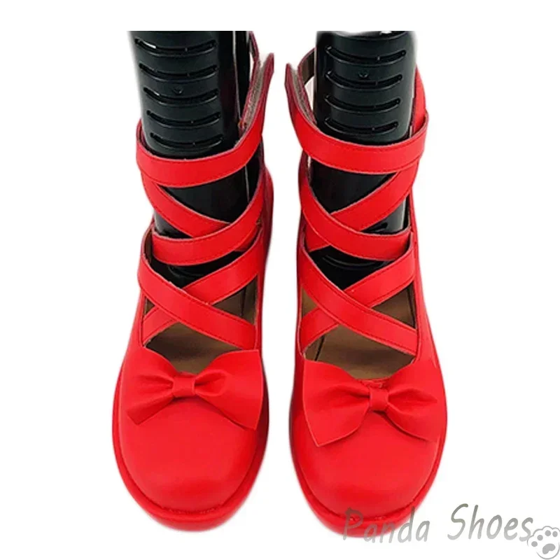 Kanna Kamui Cosplay Shoes Anime Miss Kobayashi Dragon Maid Cos Red Boots Comic Cosplay Costume Prop Shoes for Con Halloween
