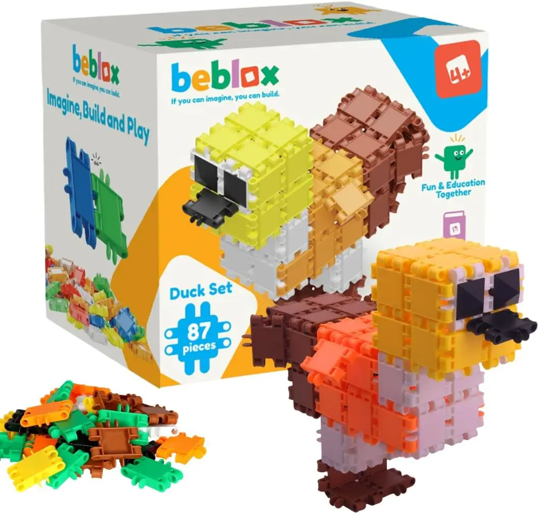 

Building Blocks for Kids - Duck Set - 87-Piece Connecting Tiles - Interlocking Building Blocks for Kids, STEM Toys, Fun & Educat
