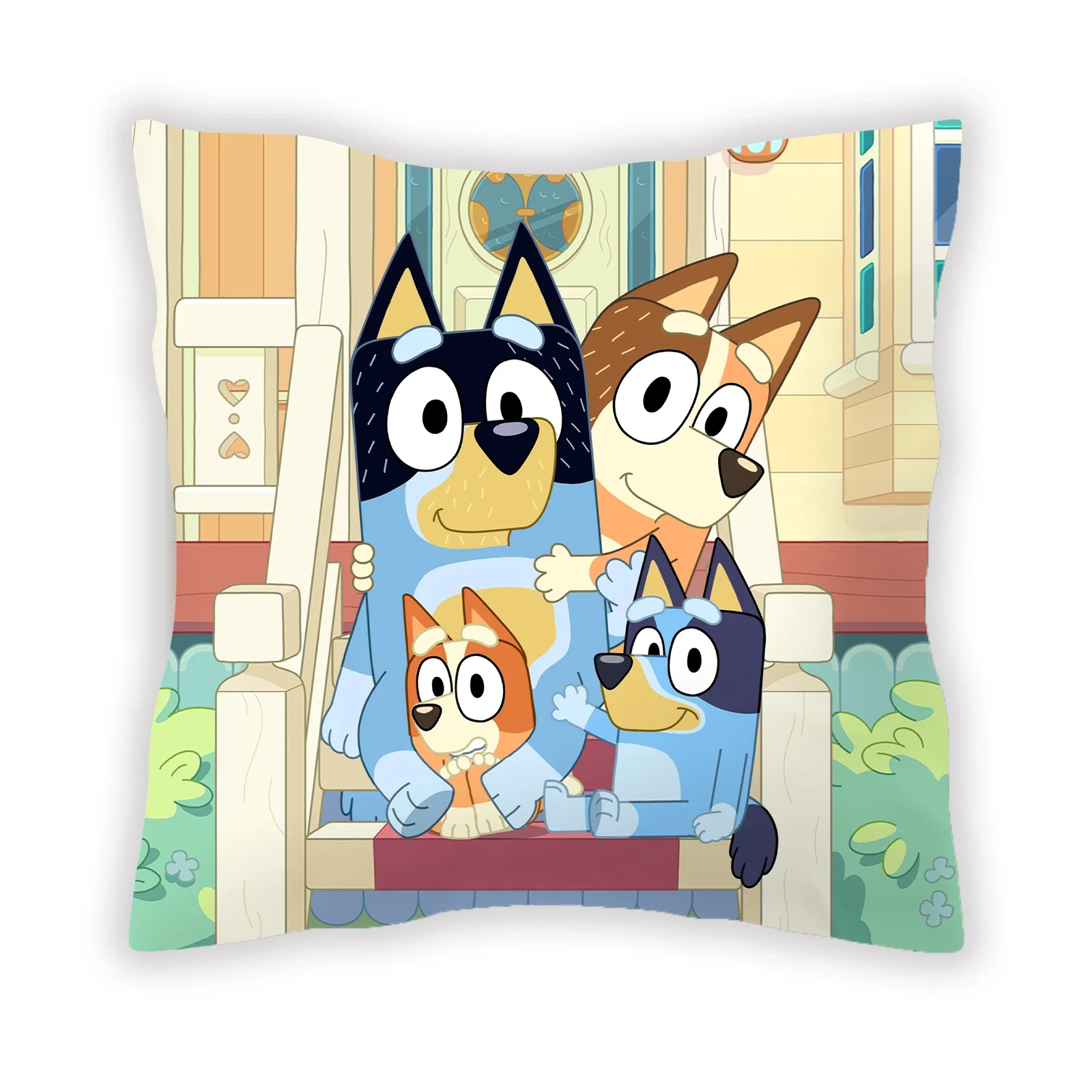 Bluey Bingo Chilli Pillowslip Cover Anime Cartoon Printed Bedroom Sofa Decoration Home Throw Pillowcase Cushion Child/adult Gift