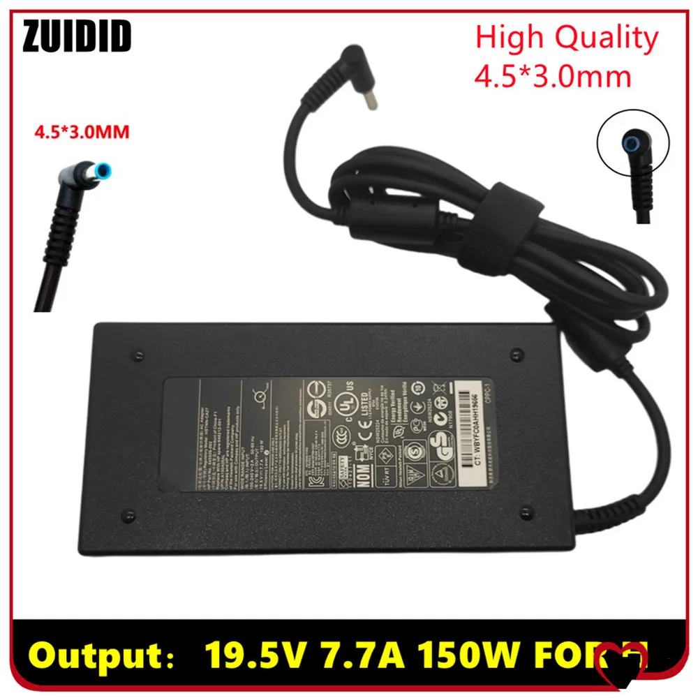 19.5V 7.7A 4.5*3.0mm 150W Power Supply Laptop Adapter for HP ADP-150XB G4 ZBook 15 Studio G3 HSTNN-C87C 3pro TPN-Q193 Charger