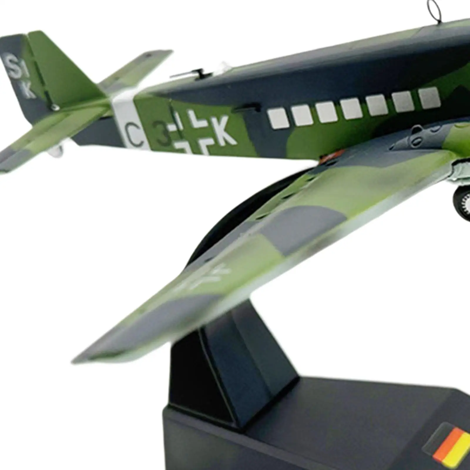 Alloy 1/144 JU52 Airplane Diecast Model Ornament for Living Room Office Cafe