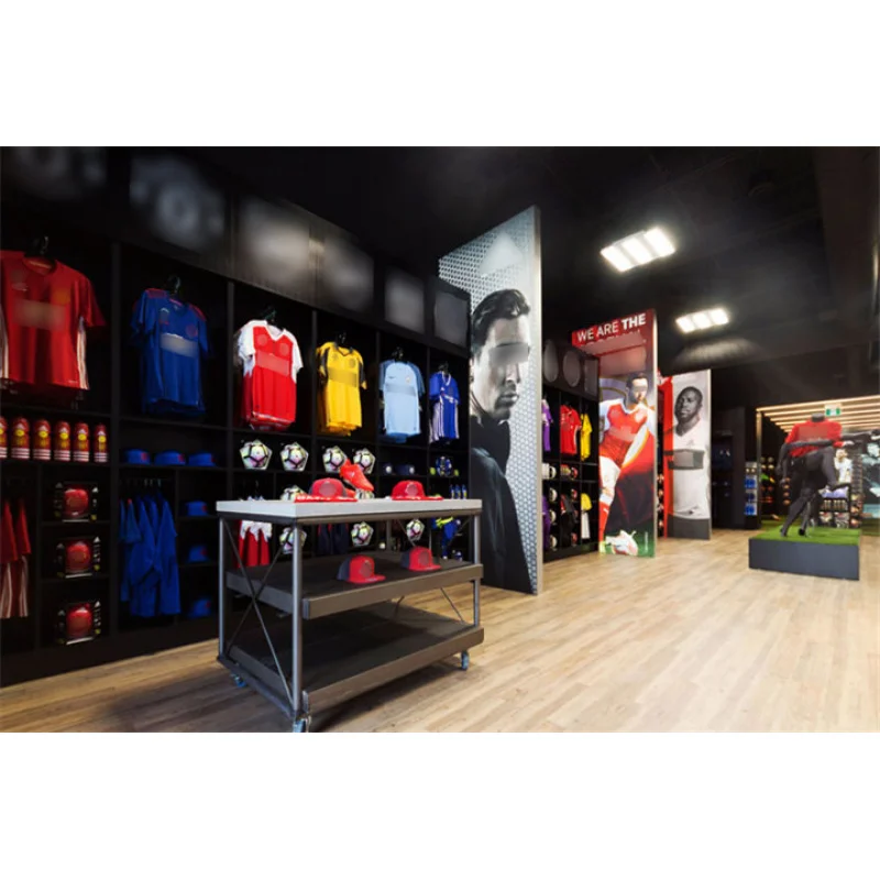 (Op Maat) Op Maat Gemaakte Professionele Laarzen Jersey Retail Display Winkel Interieurontwerp