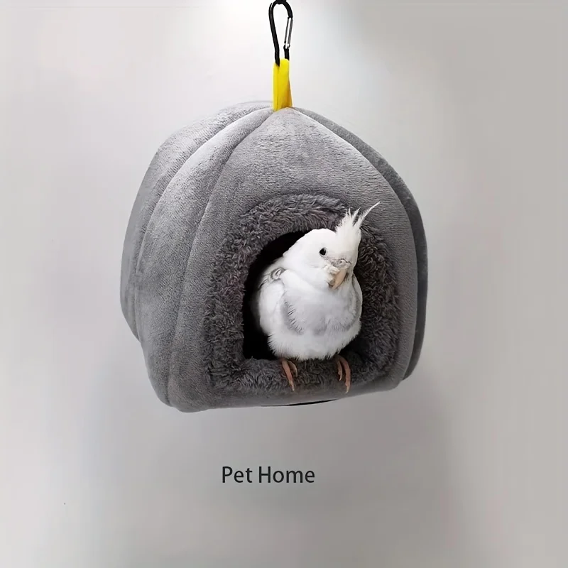 1pc Pumpkin Shaped Small Pet Warm Nest For Winter, Hanging Thickened Parrot Bird Nest For Hamster, Hedgehog, Squirrel, Guinea Pi