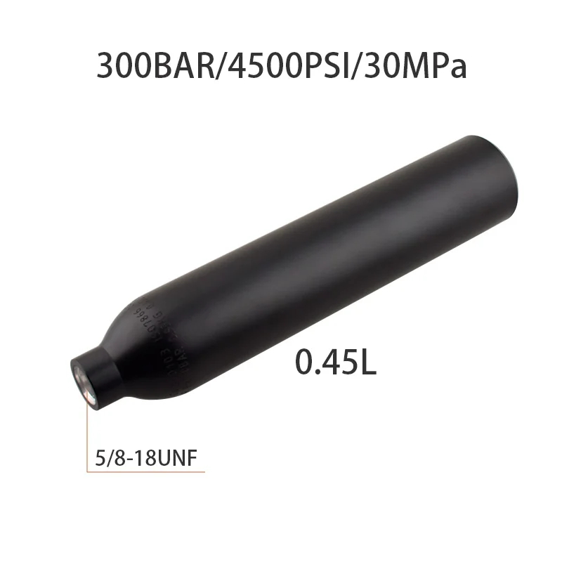 compressed-air-tank-045l-co2-gas-cylinder-5-8-18unf-300bar-4500psi-30mpa-black-aluminum-bottle-scuba-diving-aquarium-hpa