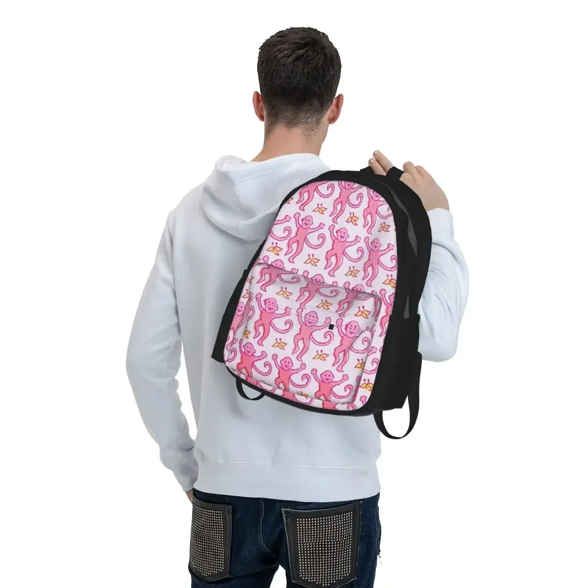 Preppy Roller Monkeys Rabbit Backpack Boys Girls BookBag Kids School Bag Computer Shoulder Bags for Men Women