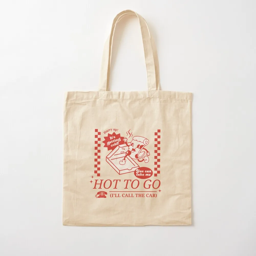 

Hot To Go! Pizza Design Tote Bag shopping cart bags Lady bags custom tote bag Canvas Tote Bag