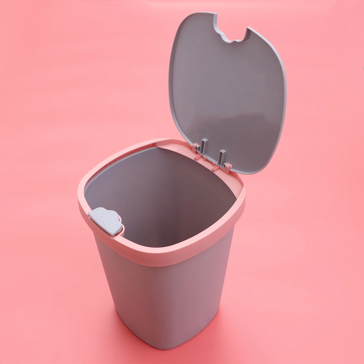 

1 шт., кнопочный мусорный бак большой емкости, квадратный пластиковый мусорный бак с автоматическим закрытием, без запаха, крышка для домашней кухни, ванной комнаты