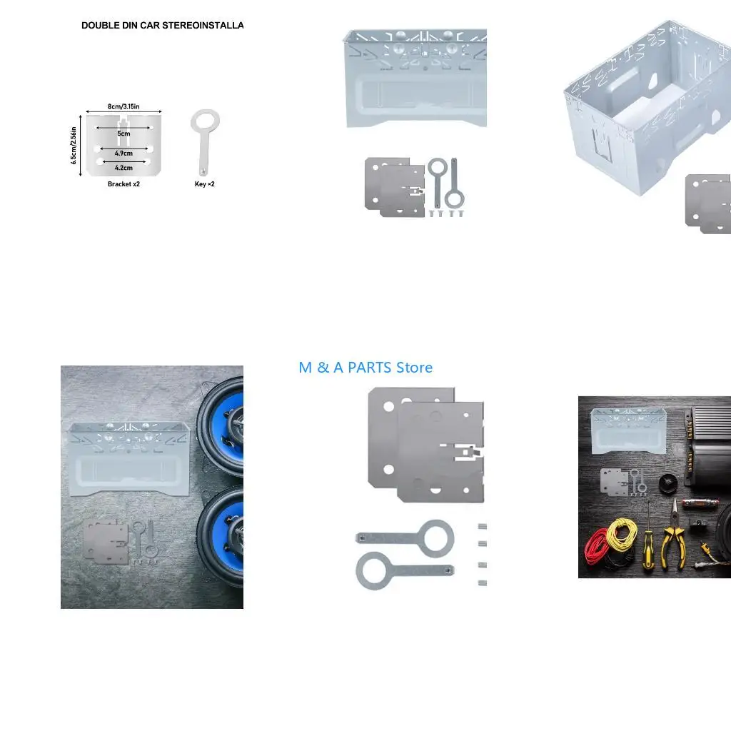U1JF Precise Adjustable Metal Vehicle Stereo Mounting 2 Din DIN Cage Suitable for B5 MK4 Metal Installation