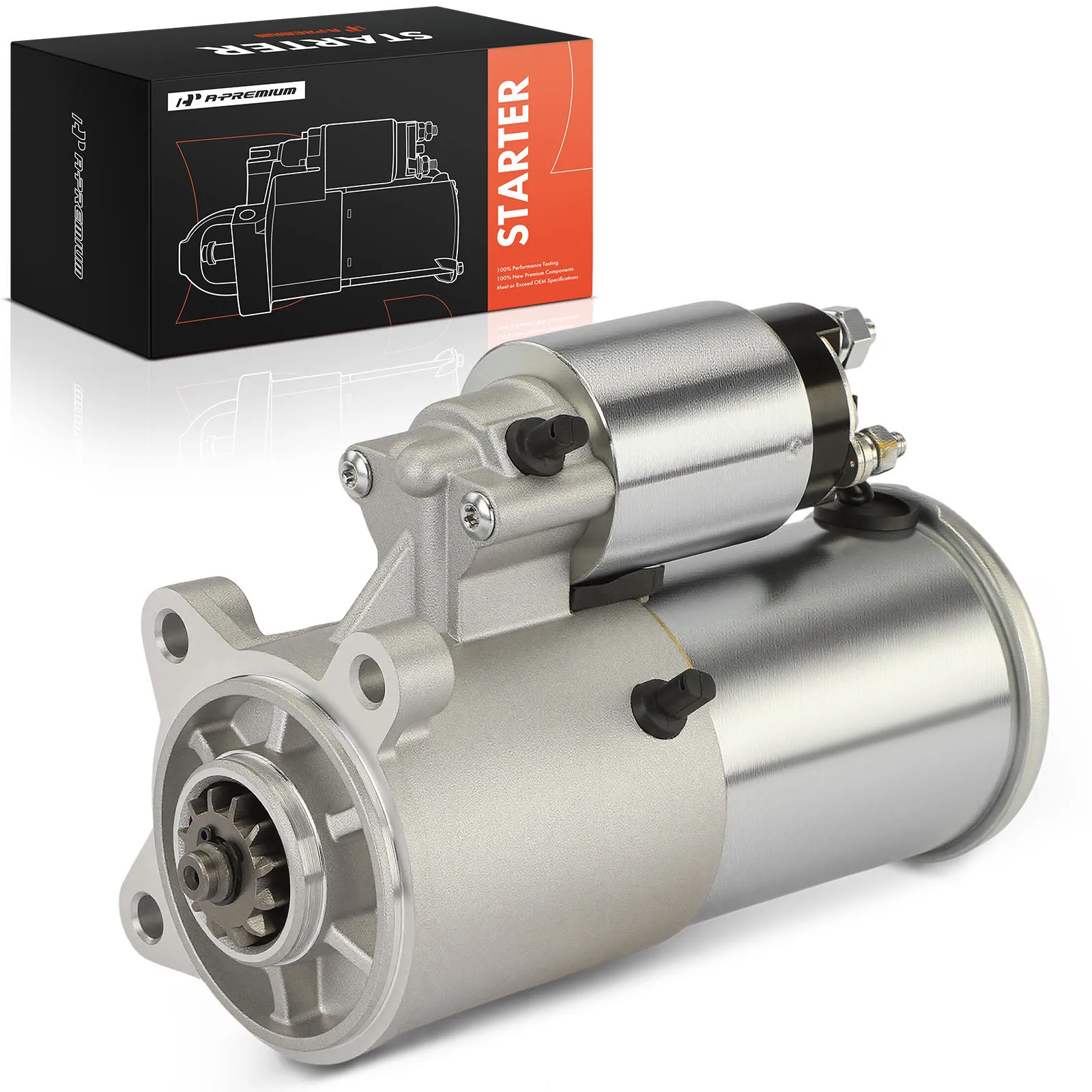 A-Premium Starter Motor for Ford F-150 Mustang Lincoln 1.4kW 12 Volt CW 12-Tooth Pinion