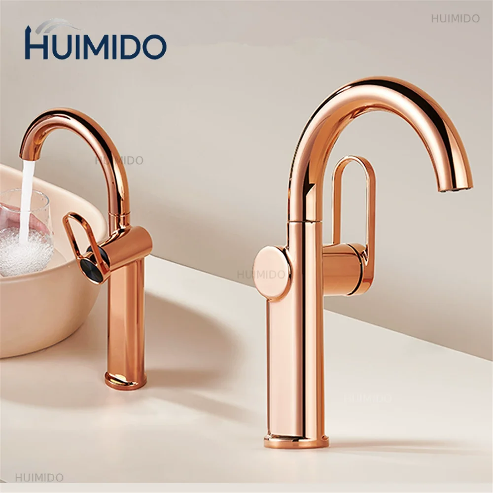 Rose Gold Torneiras Bathroom  Brushed Gold Basin Faucet Sink Faucet Lavotory  Basin Taps Hot Cold Mixer Tap Crane