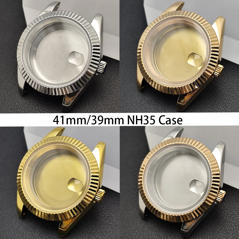 41mm/39mm NH35 Case Fit NH34/35/NH36 Movement Watch Accessories 20mm Watch Strap Sapphire Glass Watches For Man NH35 Dial