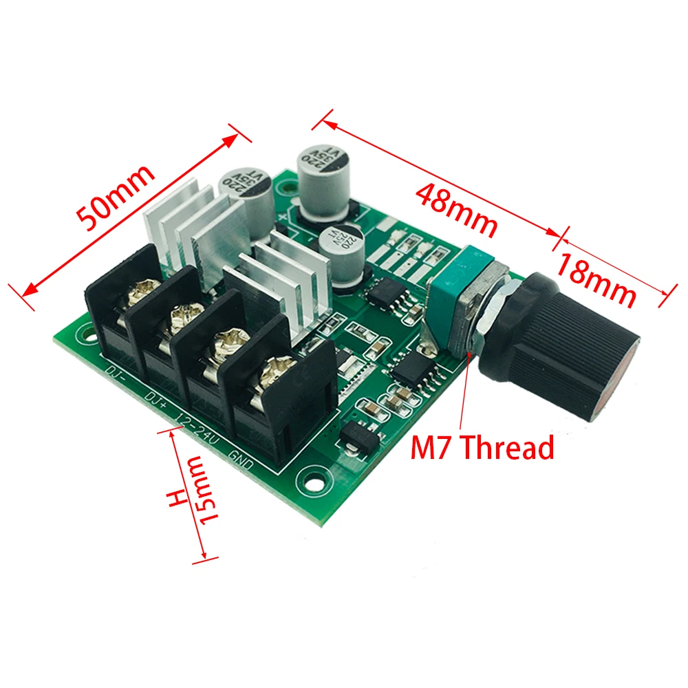 12V - 28V 24V 15A 240W DC Brushed Motor PWM Speed Controller PWM 0~100% Adjustable Drive Module Governor LED Dimming Regulator