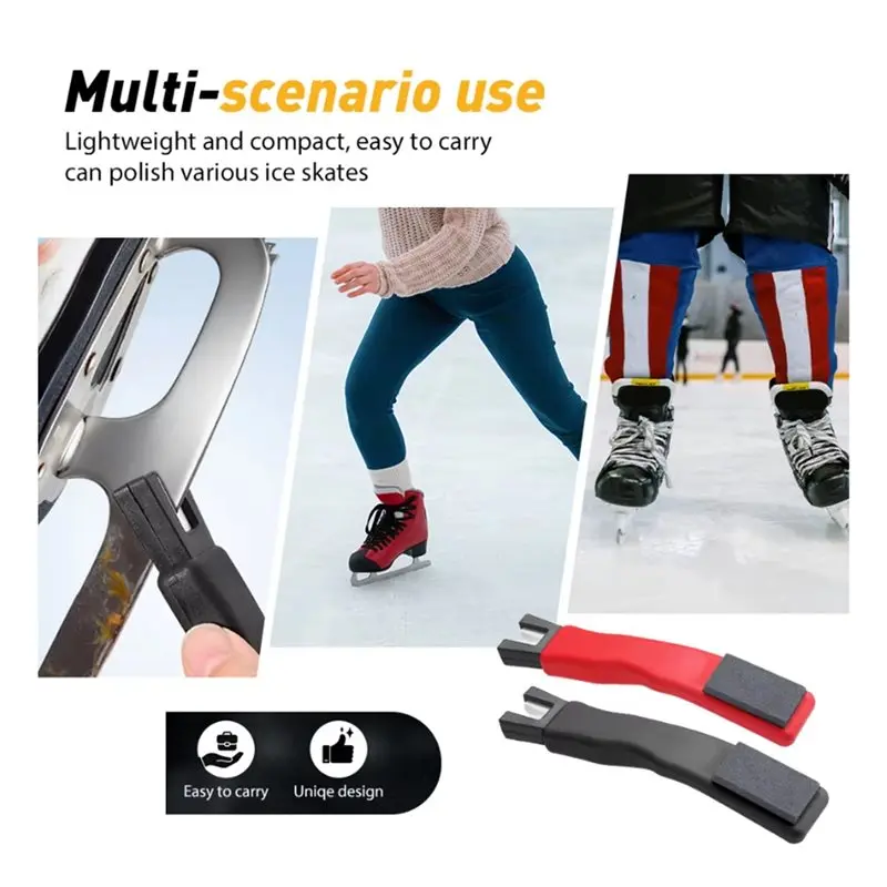 AEF6-Skates Hockey Handheld Sharpener Ice Skates Sharpener Ice Hockey Accessories Sharpening Stone Tool Hockey Skates Skating