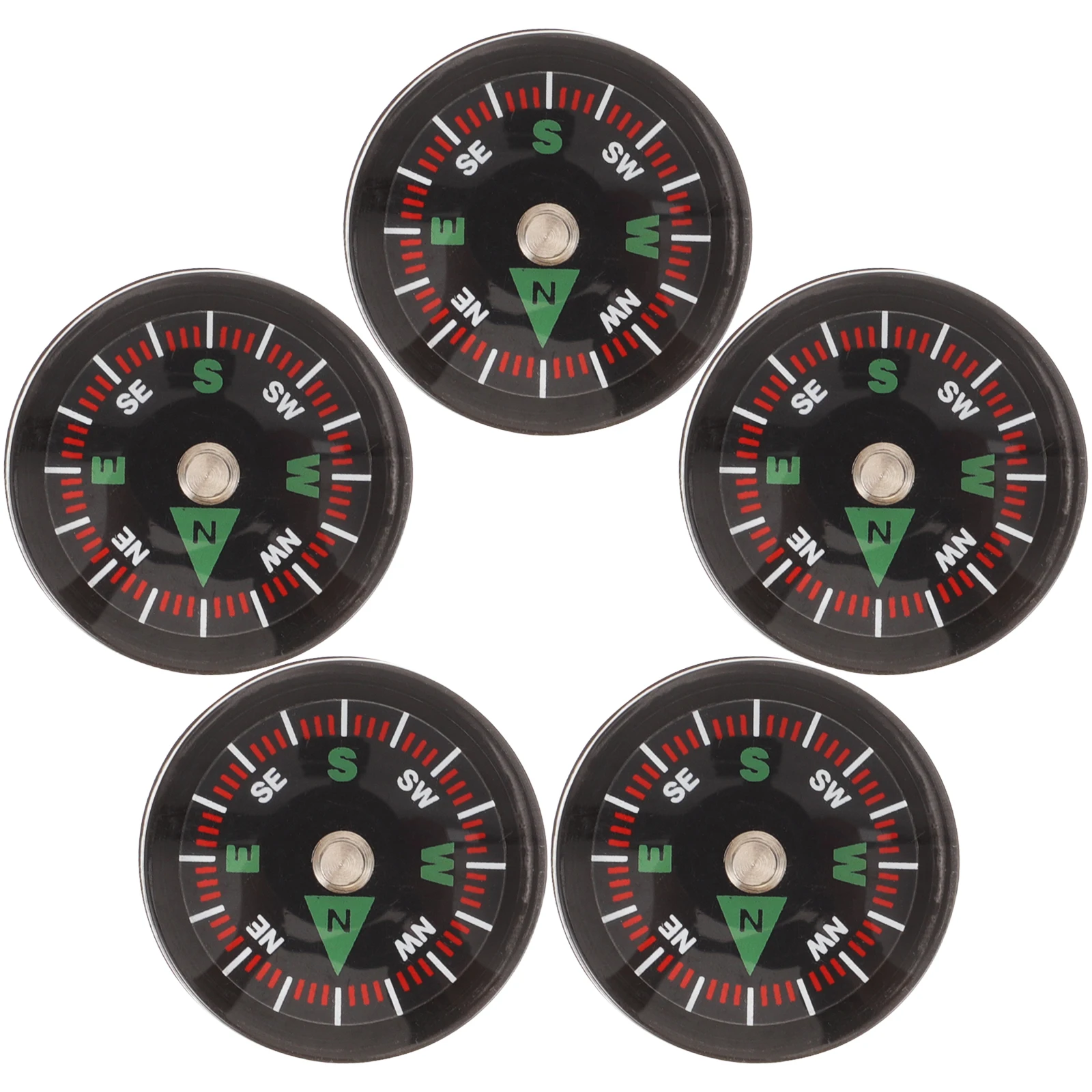 

5pcs Mini Compass Hiking Camping Accessories Compact Pocket Survival Navigation Outdoor Small Plastic Durability Precision