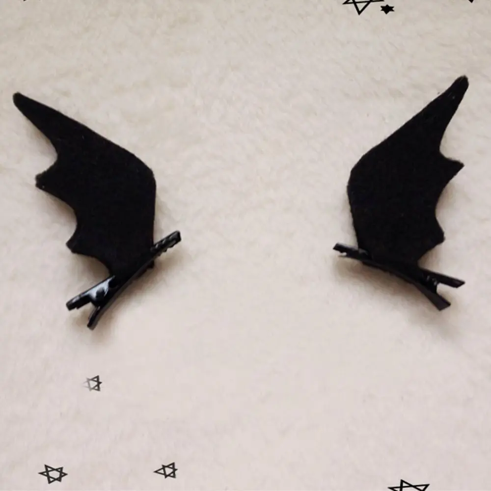 

Small 1 Pair Devil Baby Costume Gift Festival Halloween Girls Hair Accessories Hairpins Hair Clips Bat Wings