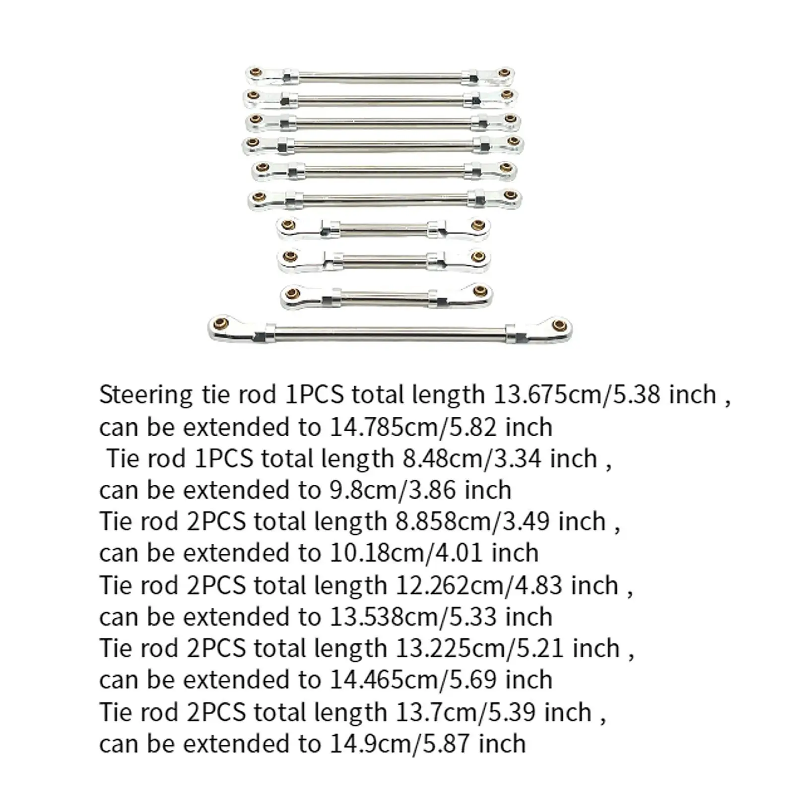 10 قطعة RC التوجيه سيرفو رابط RC نموذج سيارة لتقوم بها بنفسك RC نموذج قطع غيار السيارات لعبة مجسمة ترقيات ل 104026   1/10 سيارة هواية RC