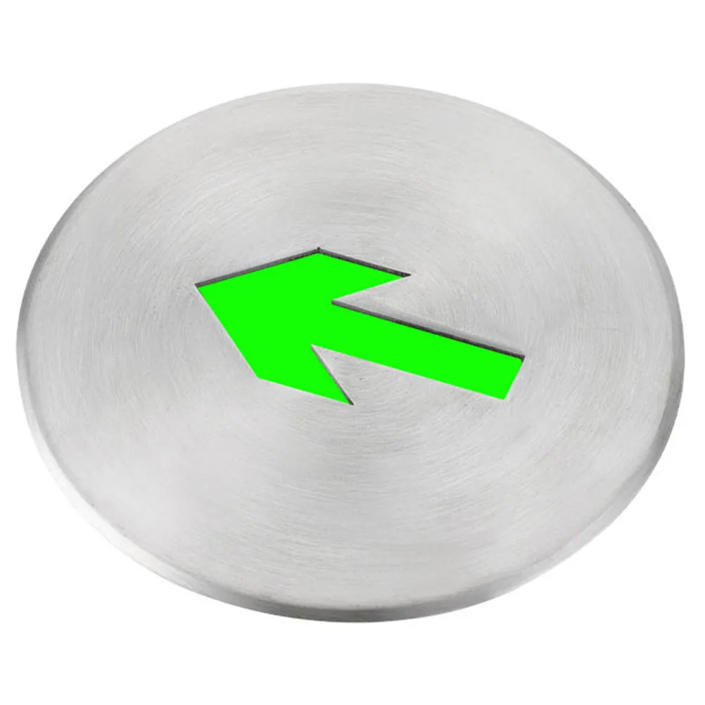 

High Brightness Night Light Emergency Exit Sign Stainless Steel Self Luminous Arrow Indicators for Malls Hospitals