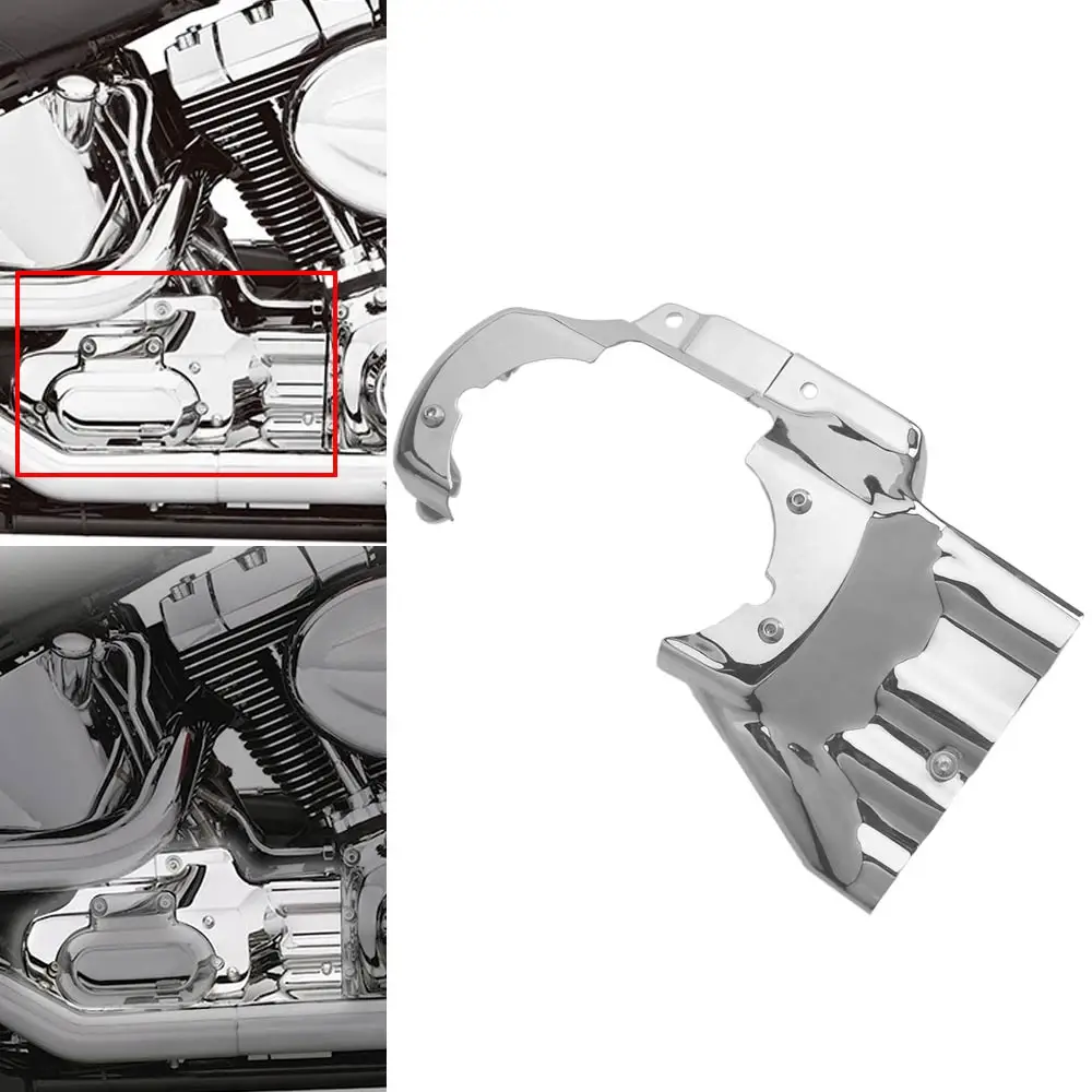 Engine Transmission Interface Trim Cover Motorcycle Iron Chrome Fit For Harley-Davidson Softail 2007-2017 Accessories