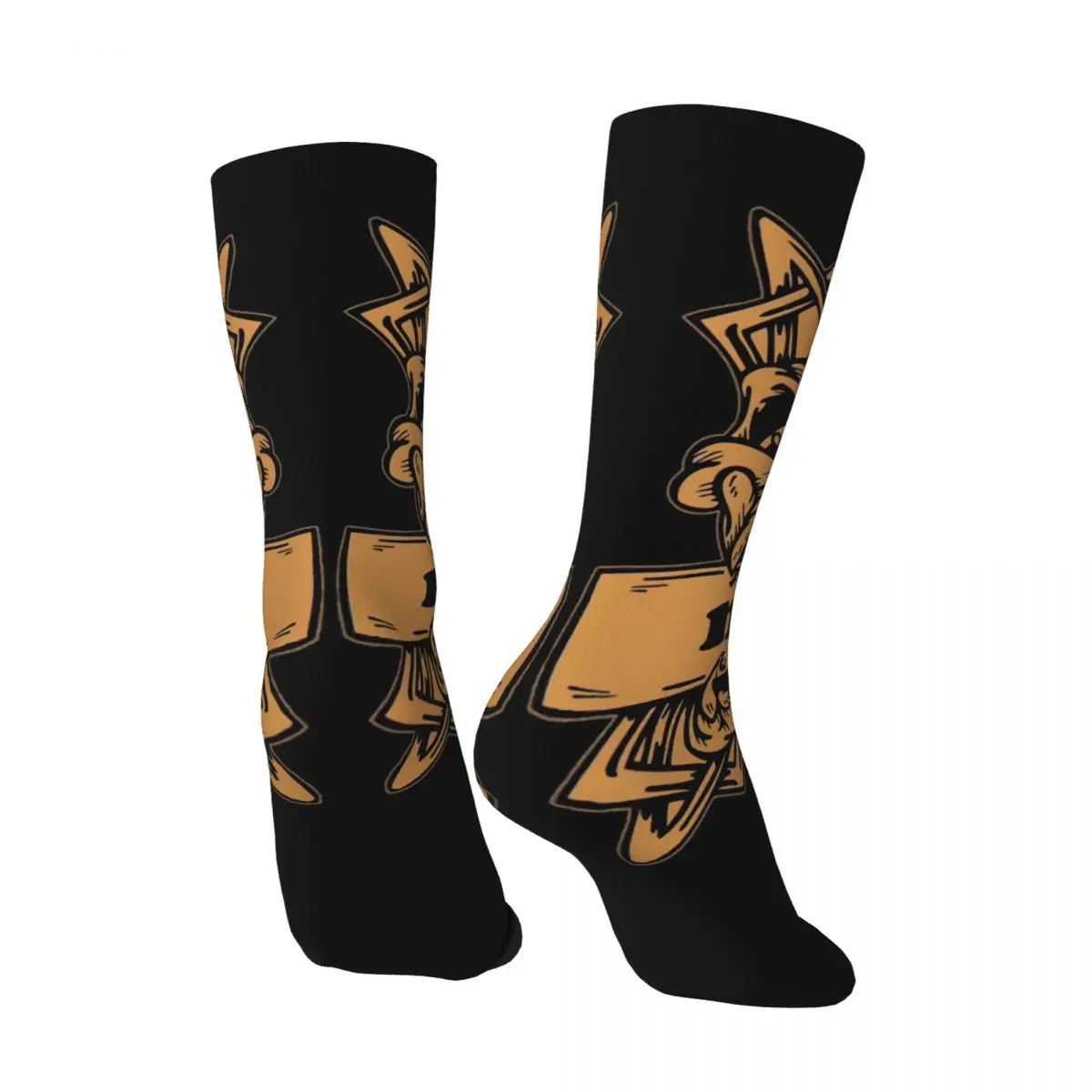 Funny Happy Men's compression Socks Rock Band Retro Harajuku MUSE Hip Hop Novelty Casual Crew Crazy Sock Gift Printed