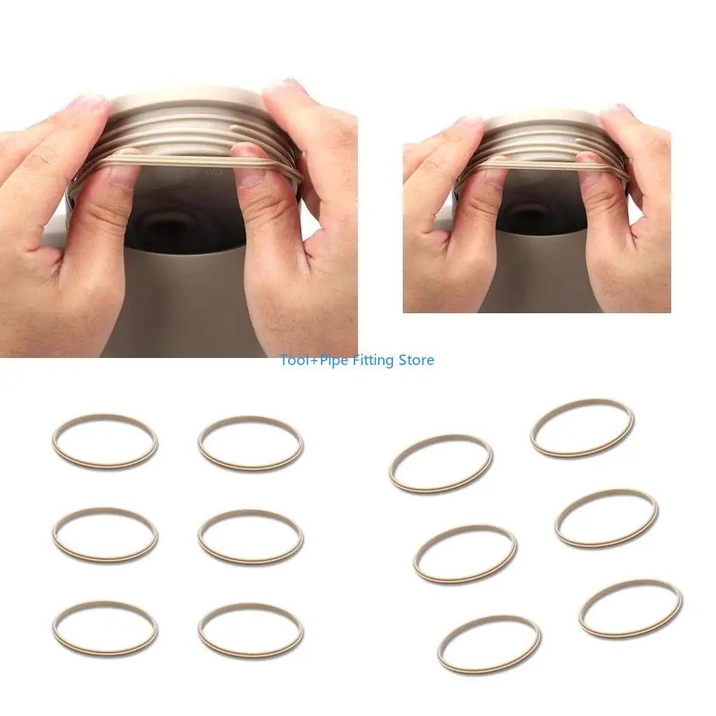 F92B Pack of 6 High Quality Silicone Sealing Gaskets Silicone Seal Rings For 40Oz Tumblers Lids User Friendly Designs Gaskets