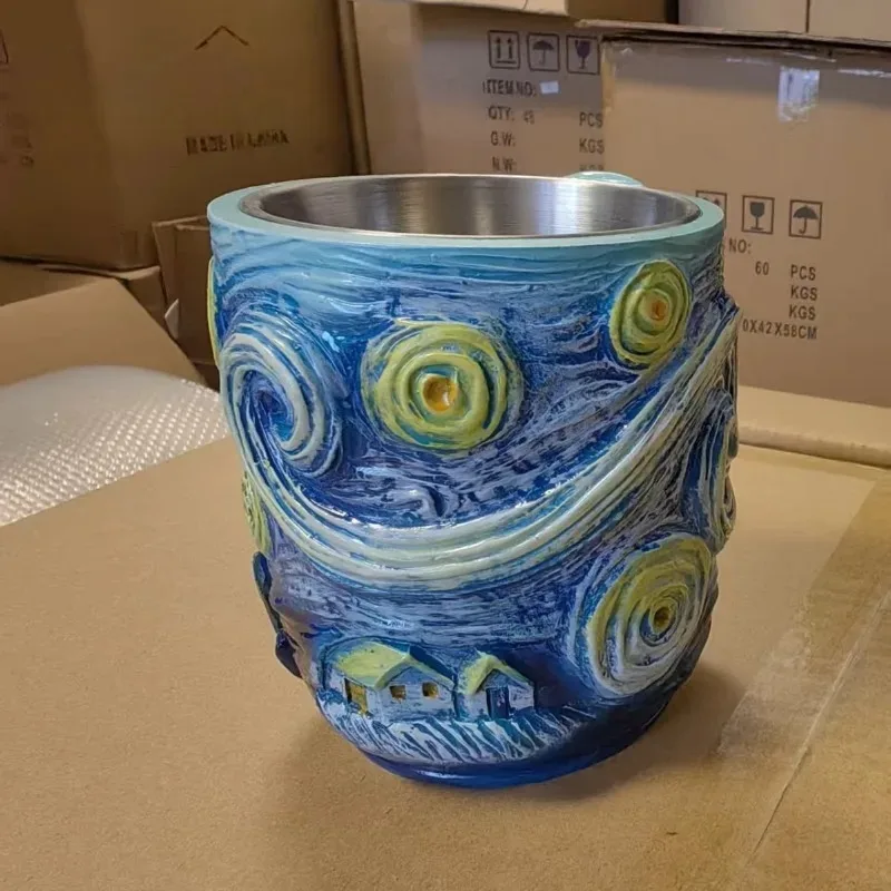

New Style Van Gogh Starry Sky Art Mug Milk Coffee Afternoon Tea Cup Home Office Desktop Ornaments Birthday Gift