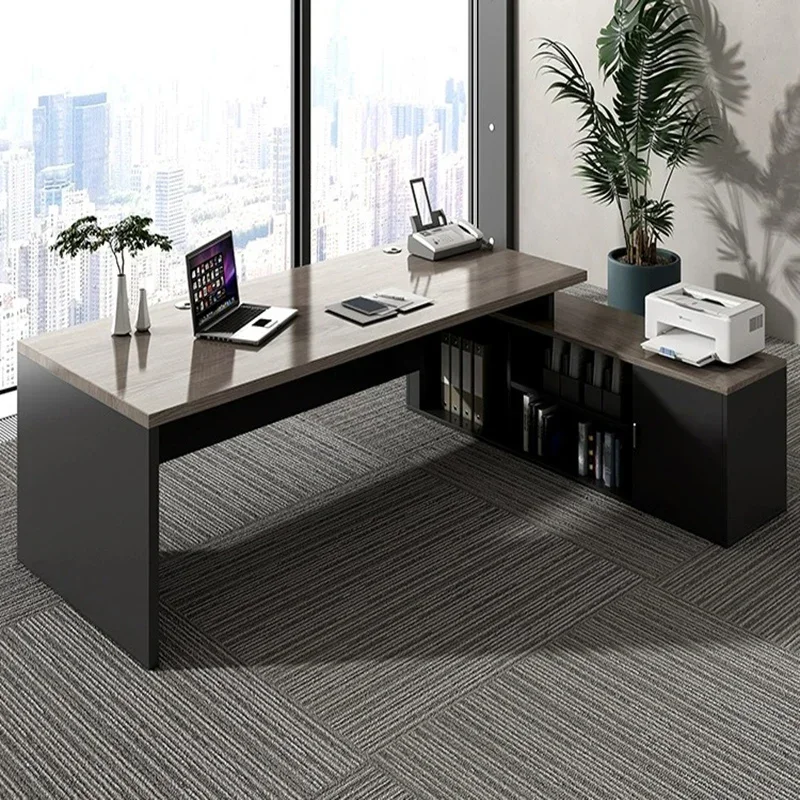 Aesthetic Office Desk Study Desktop Corner Luxury Student Organizer Multifunction Office Desk Reception Biurko Trendy Furniture