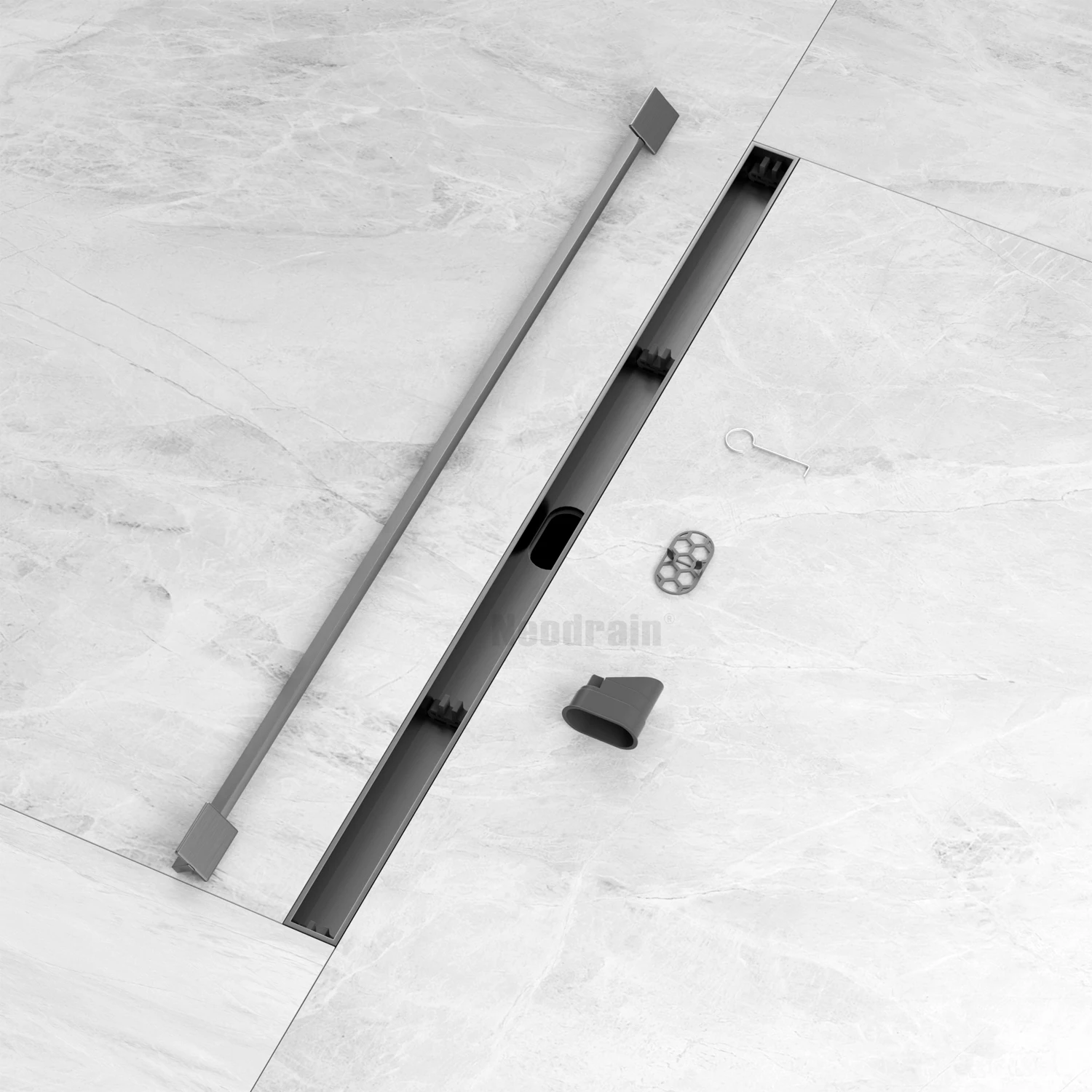 Bathroom Narrow Long Floor Drain Stainless Steel 304 Shower Linear Grate Anti Odor Core Drainer Trap Floor Drain