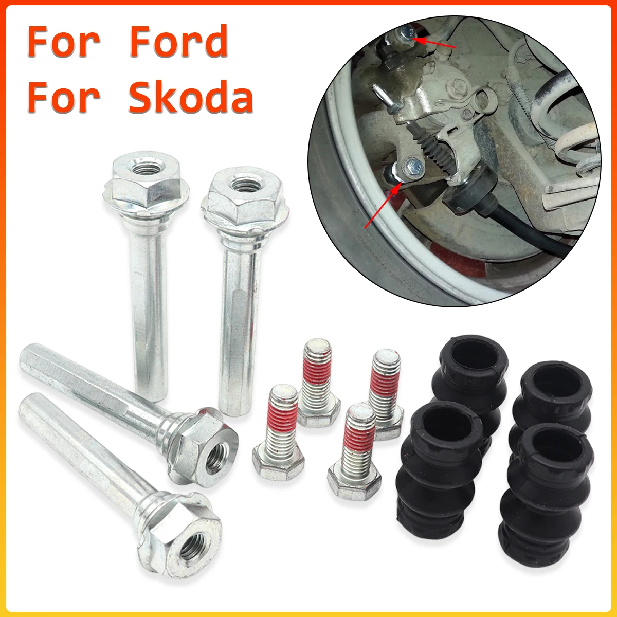 Kit de Substituição de Peças para Ford FIESTA TOURNEO COURIER e Skoda OCTAVIA 1U: Cilindro de Freio, Guia Deslizante, Pino, Bucha e Vedação