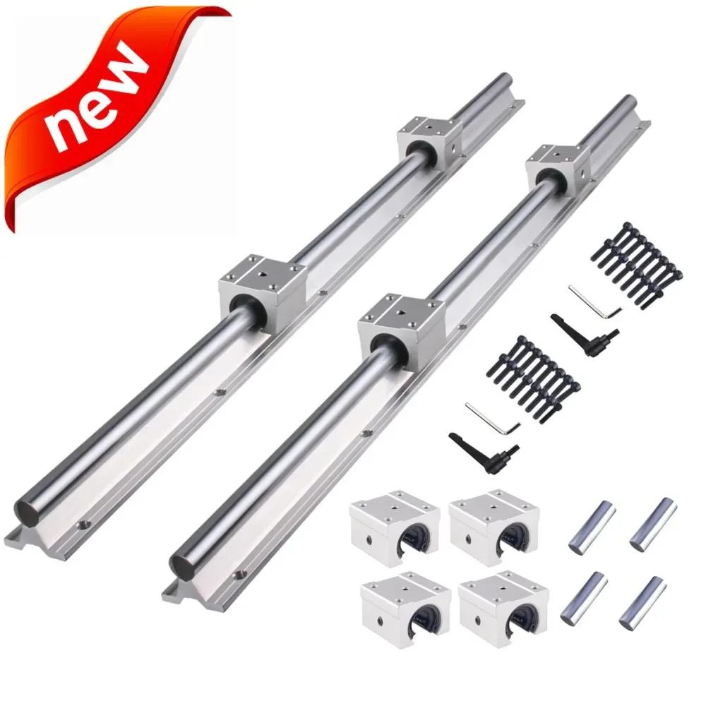

SBR16 Linear Rail 2500mm Kit with 8 Bearings & Accessories for CNC Automation, Industrial Robots