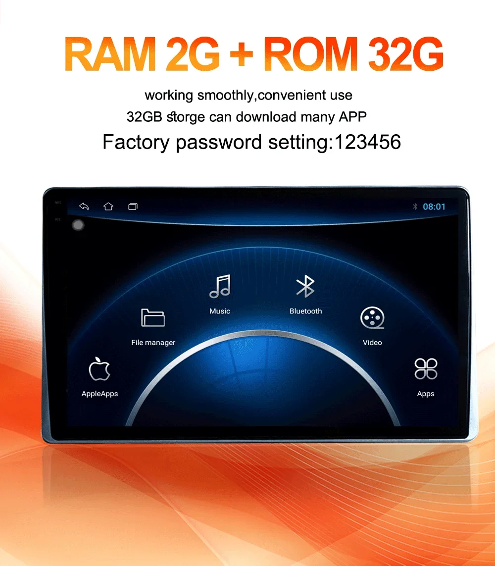 10.1 "hd 1280*800 android 13 monitor de encosto de cabeça do carro tablet para banco traseiro multimídia apple carplay luzes ambientes bt sd hdmi-entrada