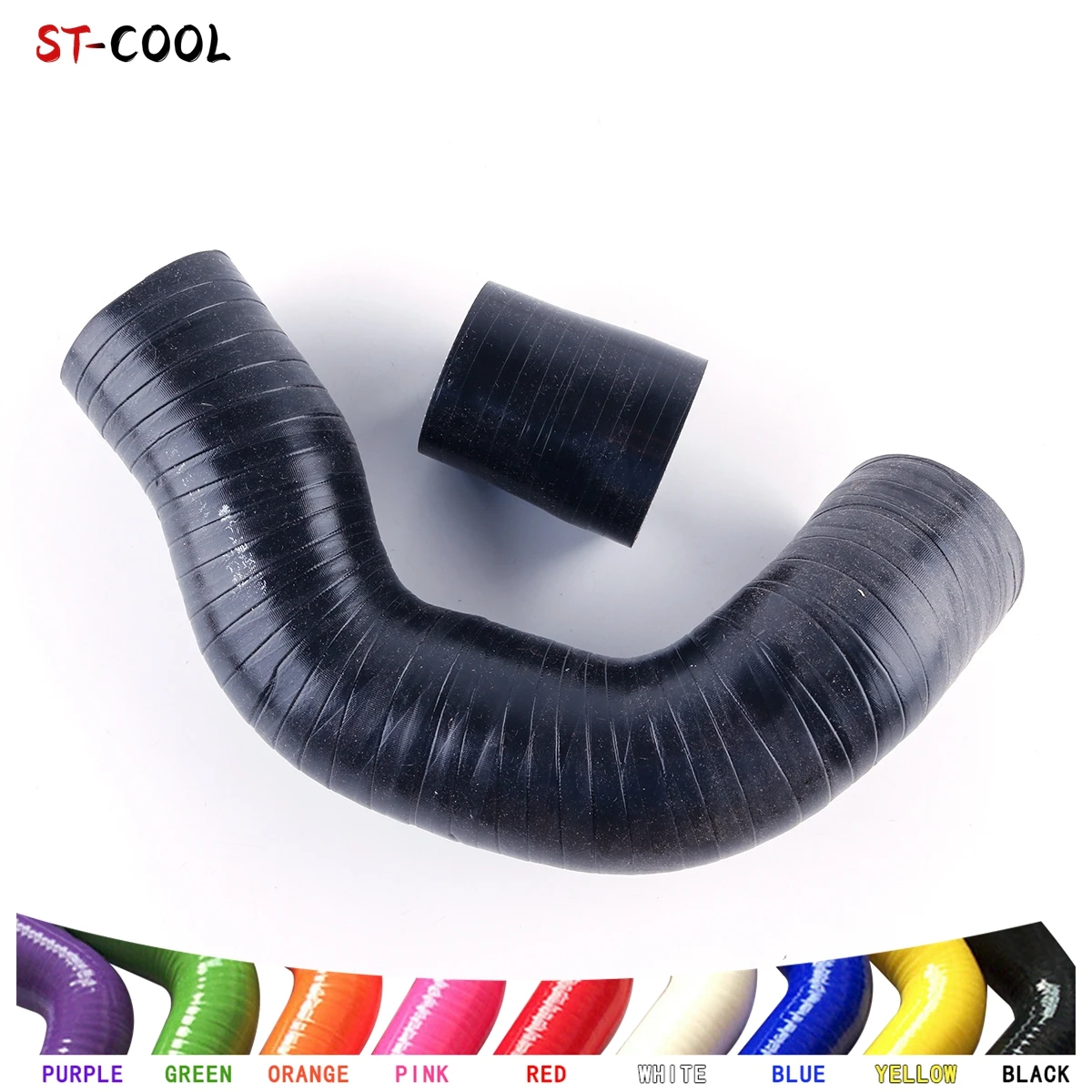 

For Volvo S60 V70 & "R" Hot Side Boost Coupler Lower Intercooler Silicone Hoses Tubes Kit Piping 2Pcs 10 Colors