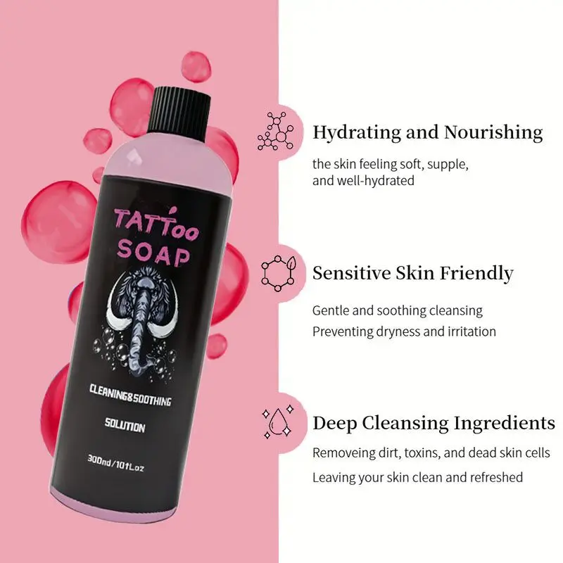 1pc 300ml/30ml powder algae, tattoo cleaning product, gentle tattoo cleaning soap for tattoo tools view 5