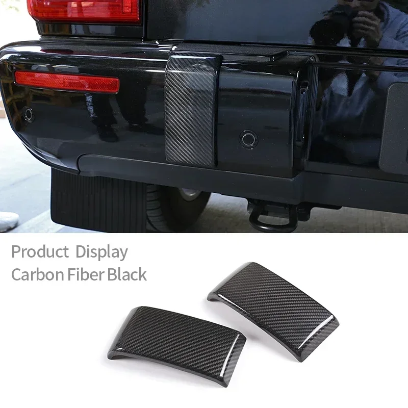 For Mercedes-Benz G-Class 2019-2020 W463 Carbon Fiber Car Rear Bumper Tail Cover Decorative Cover Sticker Car Accessories