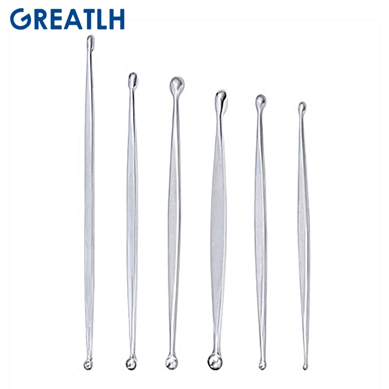 Orthopedic Stainless Steel Bone Curette Double End Oval and Round Orthopedic Surgery Instruments pet