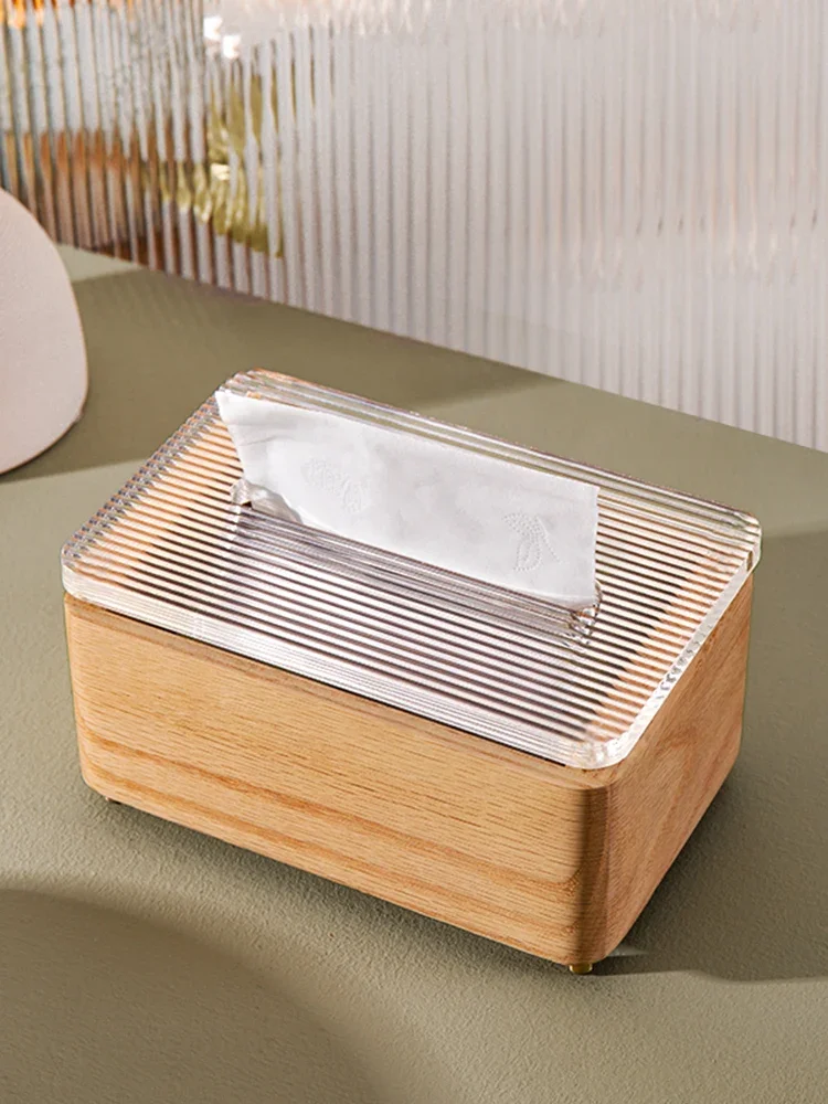 

Paper Suction Box, Household Solid Wood Tissue Box, Coffee Table Tabletop Suction Box, High-end Paper Box