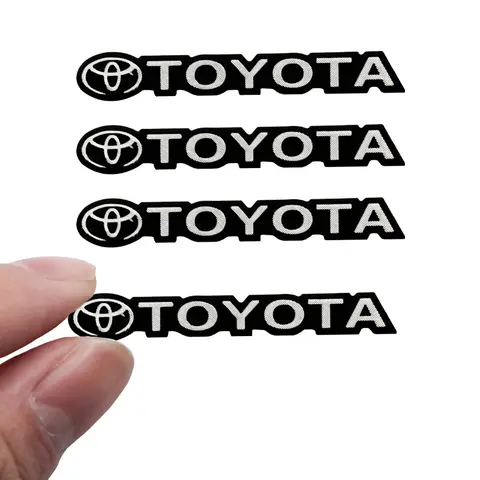 4PC 3D Aluminum Car Sticker Car Audio Speaker Emblem Stickers For Toyota Corolla Yaris Rav4 Avensis Auris C-hr Prius Accessories 10 best sales car accessories toyota - №8