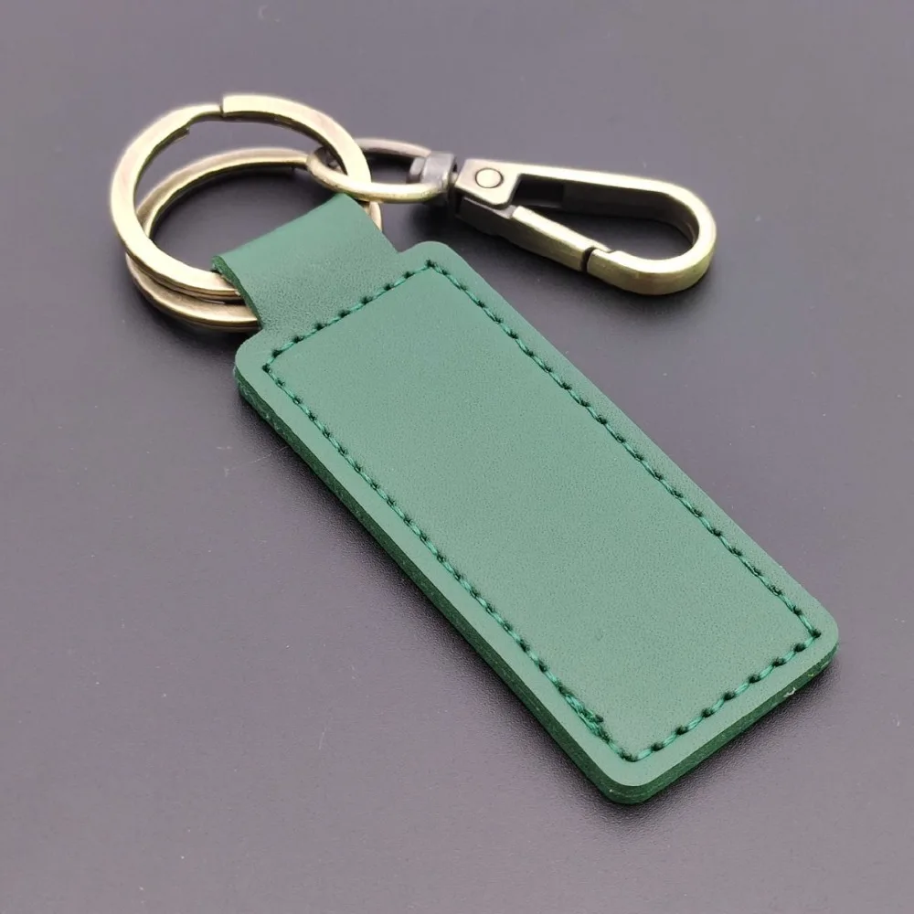 Aangepaste logo PU lederen retro sleutelhanger lasergraveren autosleutelhanger personaliseren ring hotel bedrijf naam sleutelhanger creatief cadeau