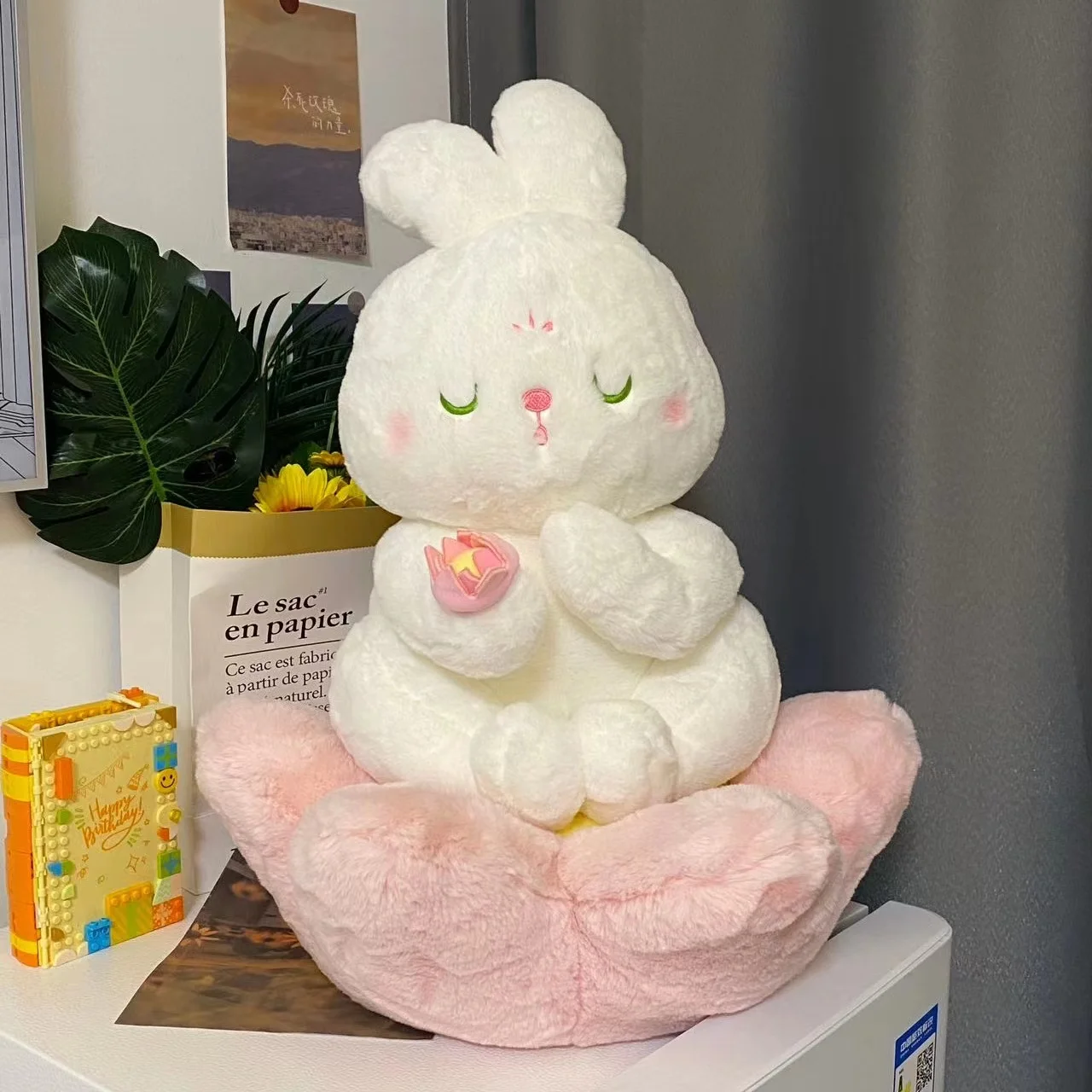 

Creative Funny Bodhisattva Bunny Lotus Seat Cushion Consecutive good luck Everyday Sleeping Pillow for Examinee Girl Lucky Gifts