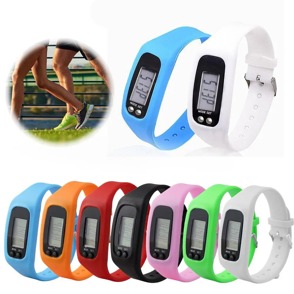 Silicone LED Step Counter Watch 5