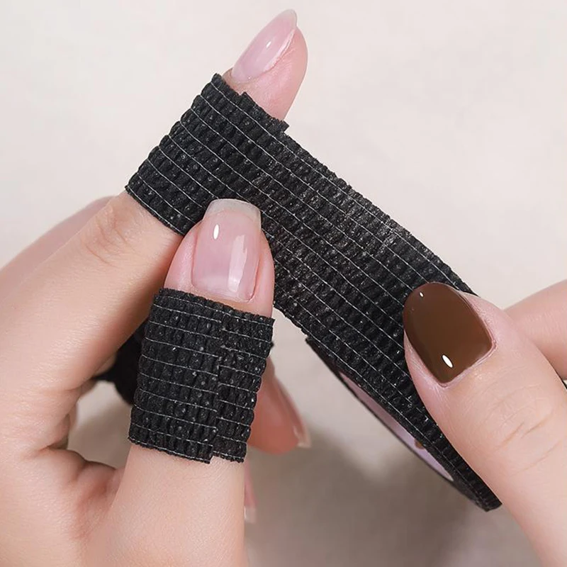 1/2 Uds cinta autoadhesiva suministro de uñas 4,5 m cinta de protección de dedos de uñas Anti UV/LED herramientas de manicura envoltura transpirable