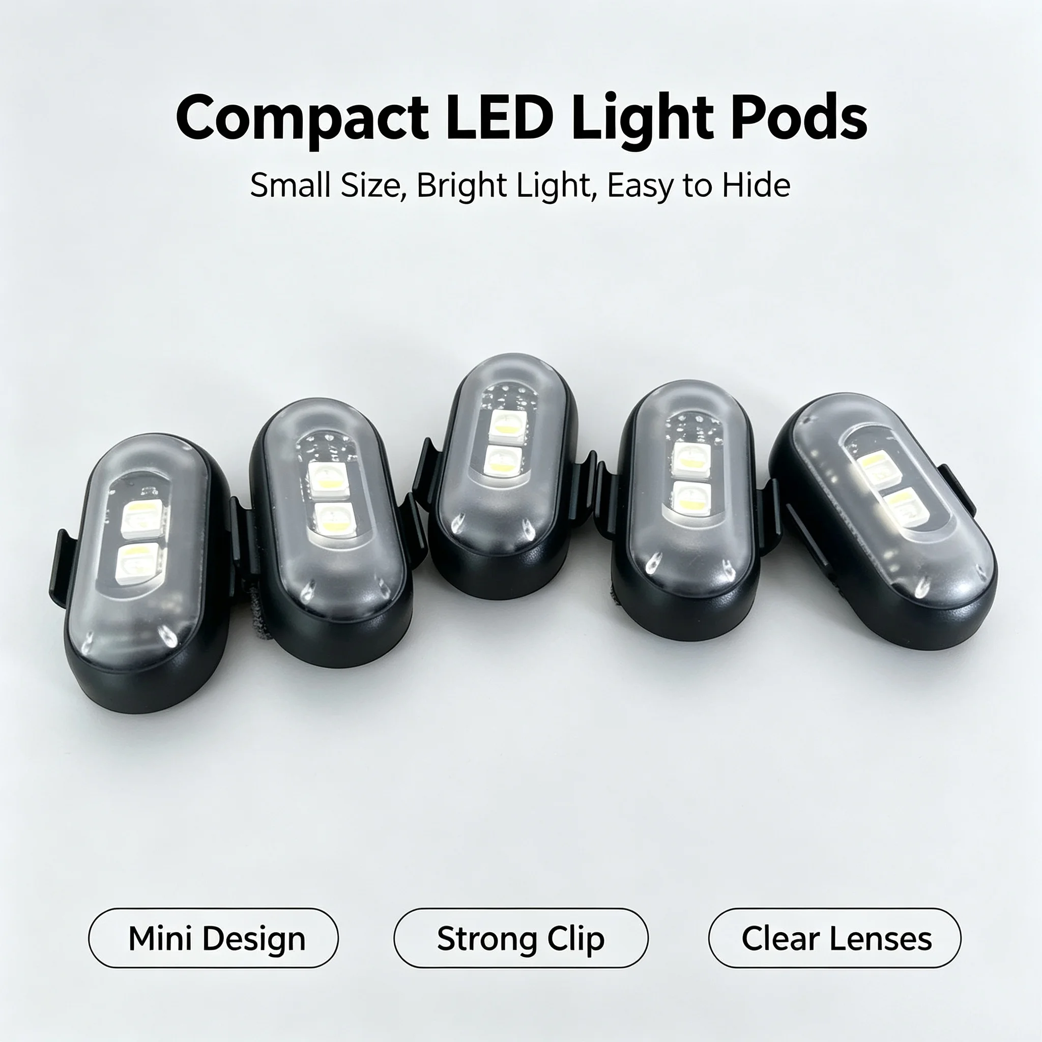 RGB LED Kabellose Stroboskop-Warnleuchten, Flugzeug-Stil Atmosphärenlampe Auto Motorrad Zubehör