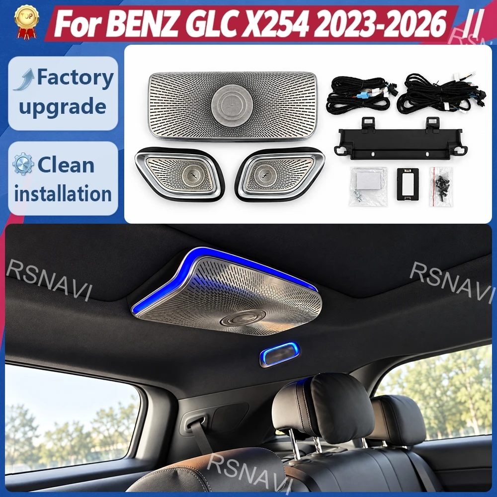 3-Piece Roof Ambient Light Kit for Mercedes-Benz GLC X254 2023-2026 Overhead Interior Trim Lighting Retrofit Vehicle Accessories