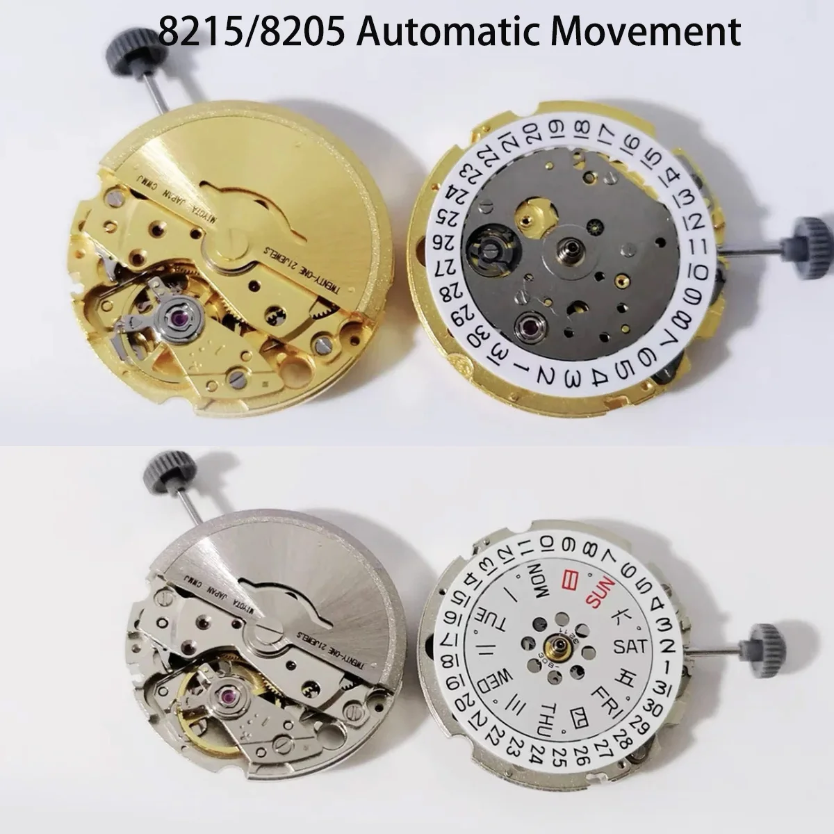 Image of Japan Miyota 8215/8205 NH34 NH35 Mechanisches 21-Juwelen-Automatikwerk GMT Datum Doppelkalender Hochpräzises Uhrenzubehör