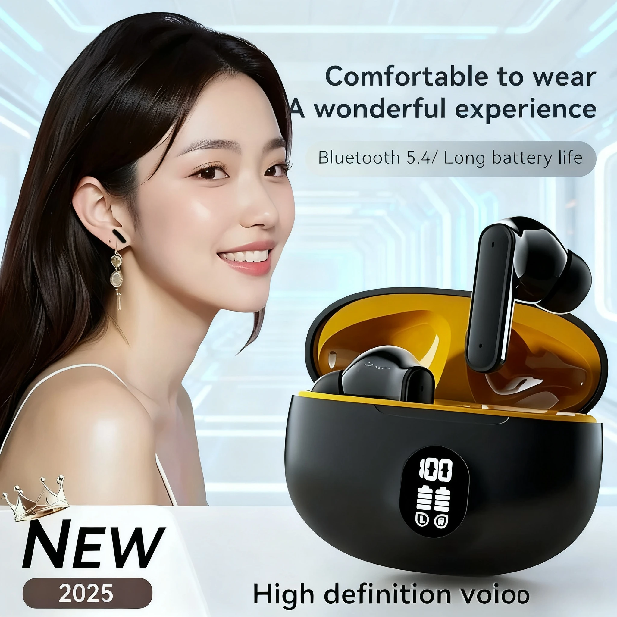 Original Bluetooth Earphone Excellent HIFI Quality TWS Wireless Earbud Smart LED Display Touch Control For Realme Xiaomi Headset