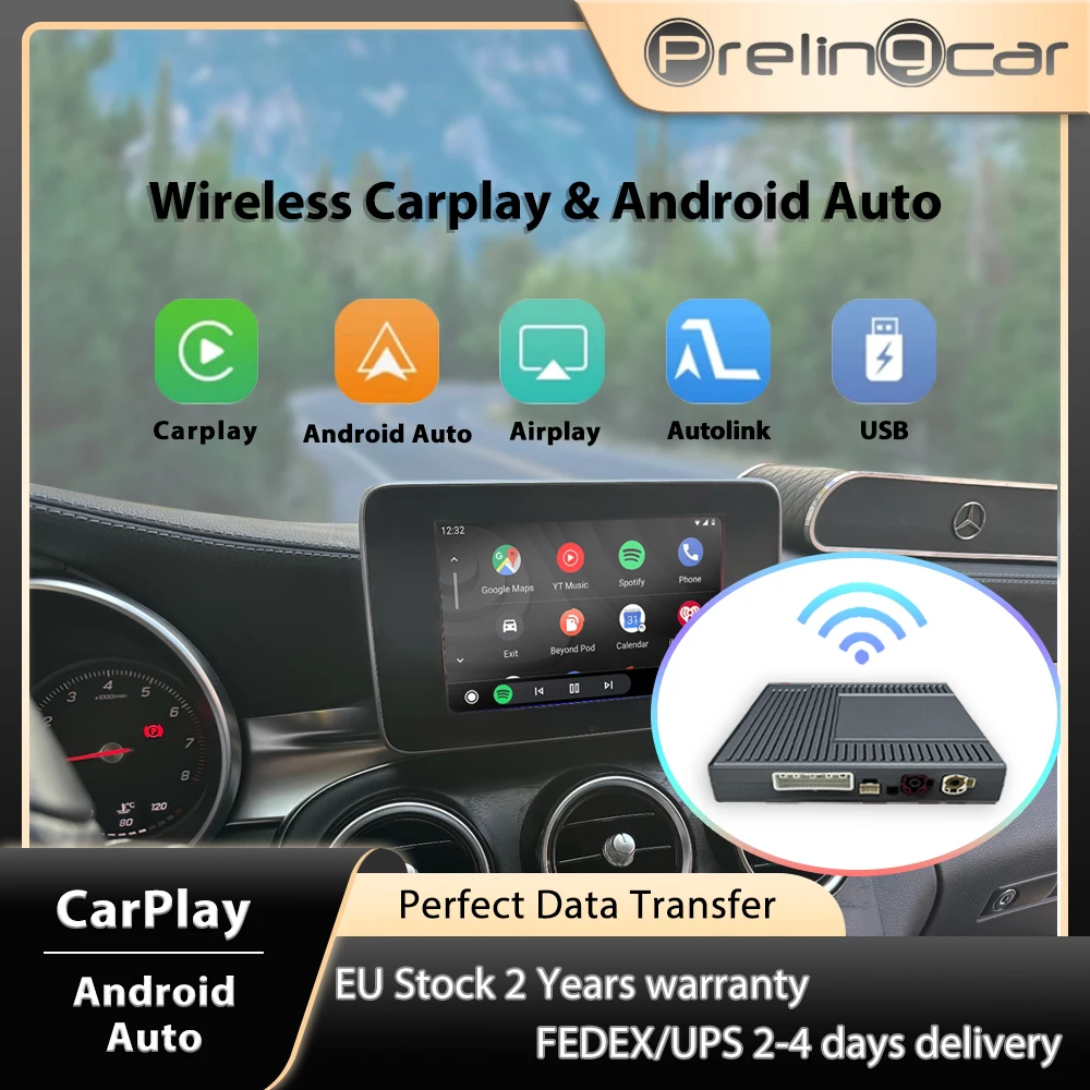 Wireless CarPlay NTG4.5/ 7For Benz A B C E CL CLA CLS SL SLK GLA M GL G CLass 13-16 Android Mirror Link AirPlay CarPlay Function