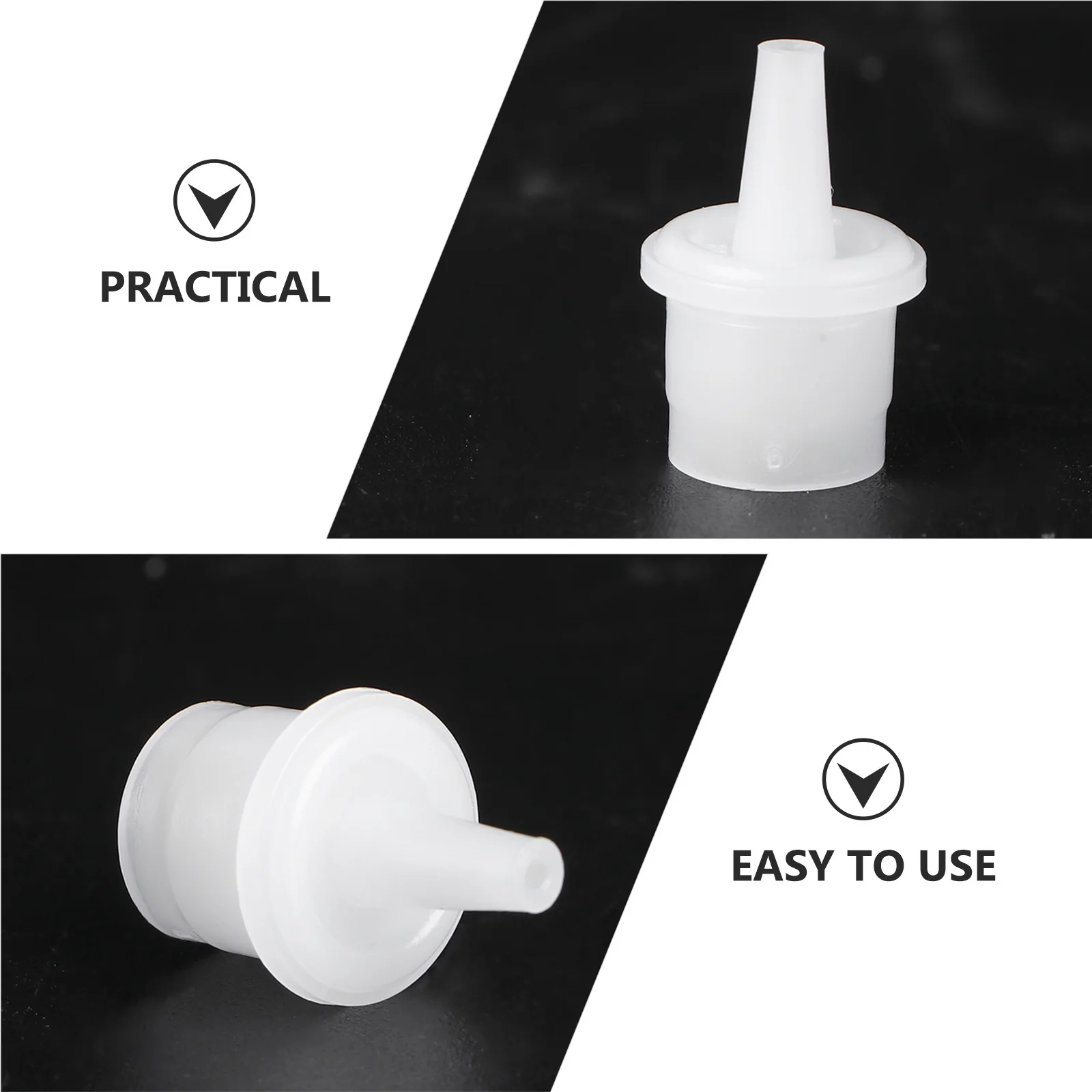 20 pz Colla Per Ciglia Bottiglia Ugello di Ricambio Trasparente Anti-Bloccante Punta Per Strumenti di Estensione Delle Ciglia Mascara Innestato