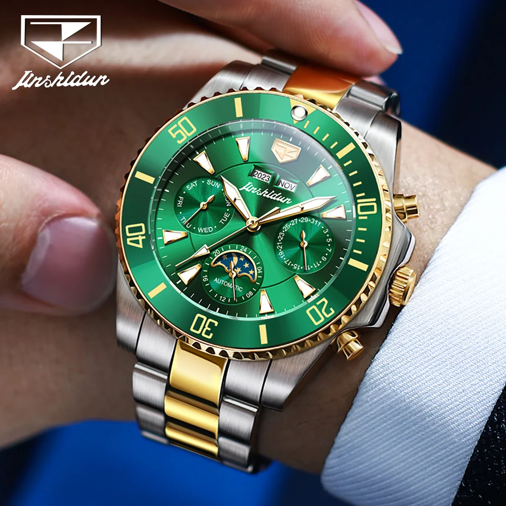 JSDUN 8931 Men's Watch Luxury Multi functional Diving Series Lunar Men's Automatic Mechanical Watch Original Brand Men's Watch