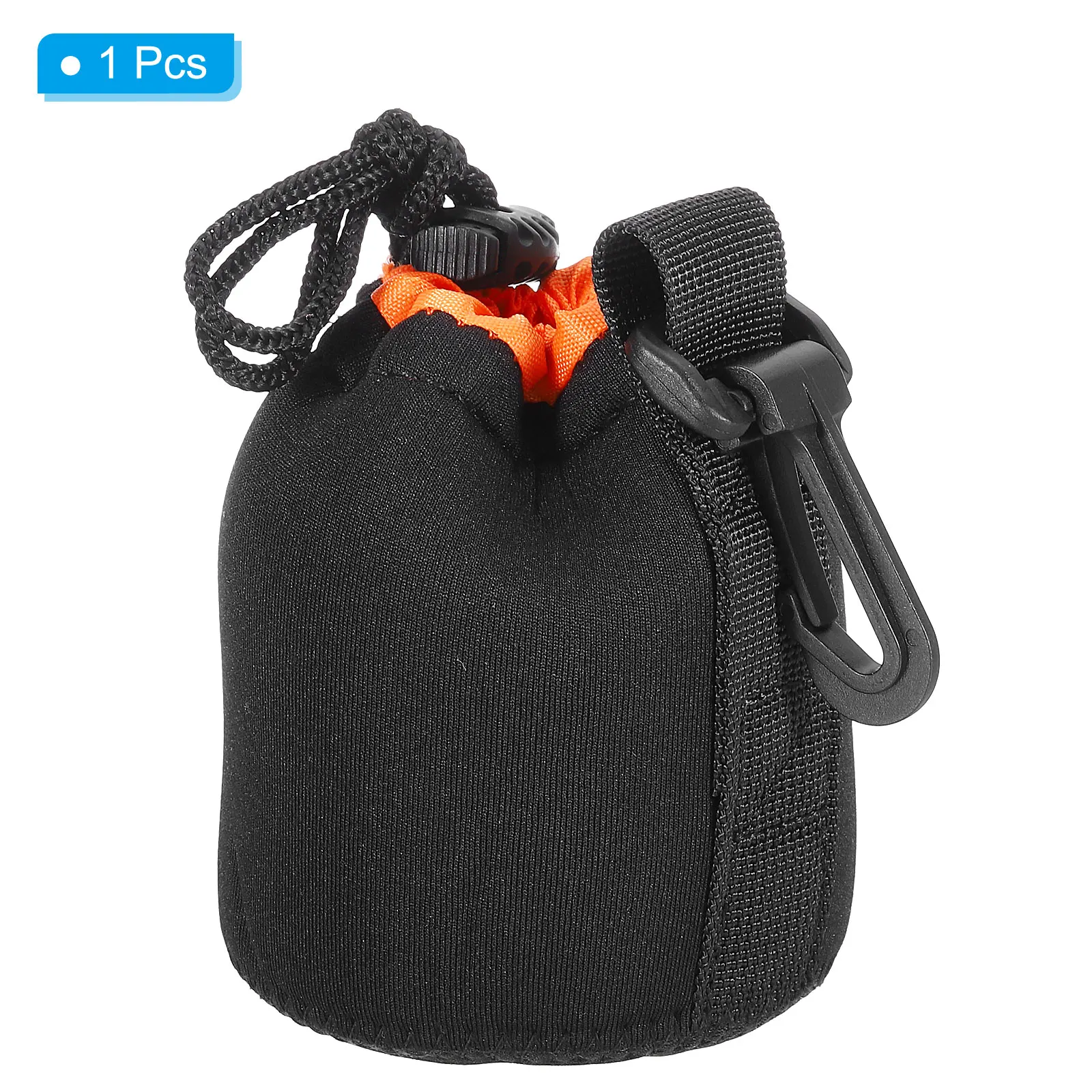 1Pcs Camera Lens Bag Drawstring Lens Pouch with Thick Protective Neoprene Lens Case for DSLR Camera Lens Water Coffee Cups