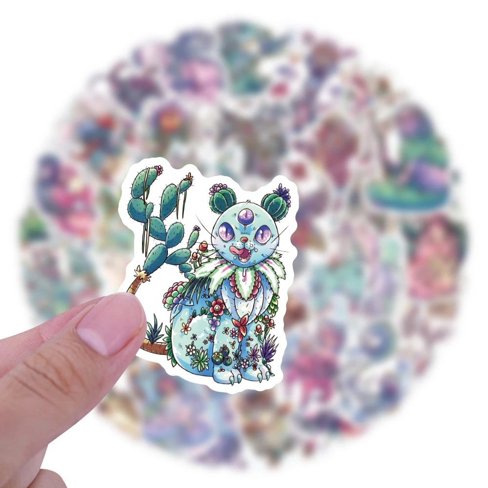 10/30/50pcs Cool Psychedelic Magic Daemon Anime Stickers Graffiti Decal Aesthetic Phone Motorcycle Laptop Car Waterproof Sticker