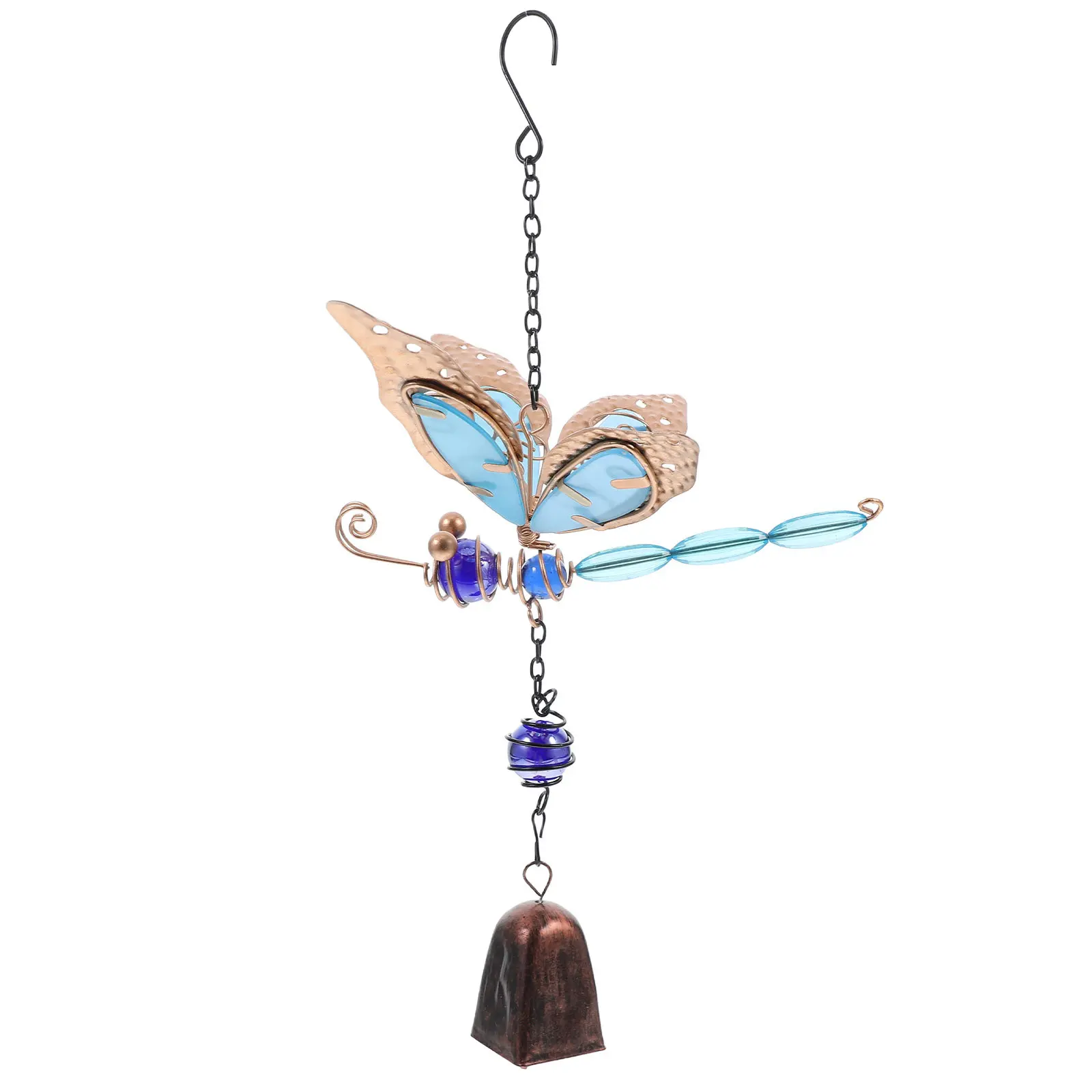 

Металлическая музыка ветра в виде стрекозы, светящаяся в темноте, с сияющими стеклянными колокольчиками, для сада, патио, двора, подвесное украшение для дома и вечеринок, мягкий декор